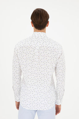 Мужская голубая рубашка с длинным рукавом - U.s. polo assn фото 5