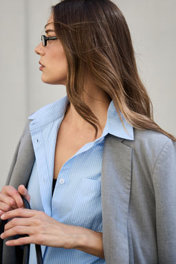 Рубашка оверсайз в полоску хлопковая