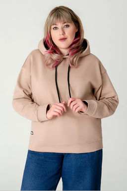 Арт. 15116 Худи женское с капюшоном 46-54 (5 шт) Цвет:бежевый - Калинка фото 10