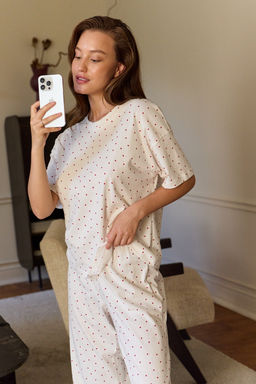 Пижама с брюками хлопковая Сердце