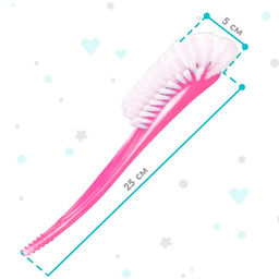 Ёршик для бутылочек и сосок Крошка Я, 25х9 см, розовый