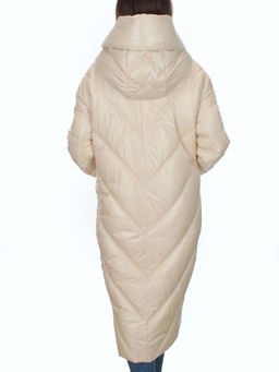 21-381 LT. BEIGE Пальто зимнее женское (200 гр. тинсулейт) - Fashion фото 5