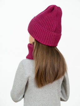 Комплект вязаный малина Ш-118 (56)