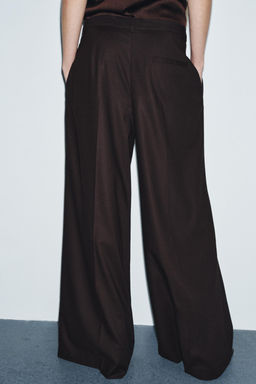 ZW COLLECTION WIDE-LEG TROUSERS WITH PLEATS - Zara фото 2