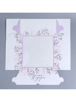 Цена за 5 шт. Коробка для капкейков, кондитерская упаковка с окном, 9 ячеек «Венок», 25 х 25 х 10 см