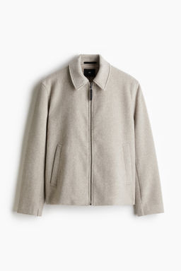 Chaqueta camisera en mezcla de lana Regular Fit