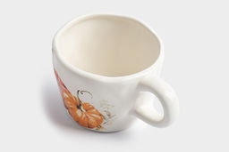 Кружка, 320 мл, керамика, молочная, Тыквы, Bright pumpkin - Anna lafarg фото 3