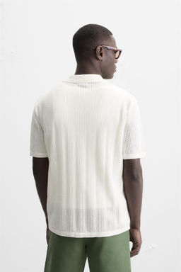 OPENWORK KNIT SHIRT