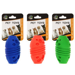 Пэт тойс (Pet toys) Игрушка для собаки Регби 8х4,3см h4,3см, резиновая, на картоне, цвета в ассортименте: синий, зеленый, коралловый (Китай)  фото 7