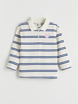 Polo Yaka ?izgili K?z ?ocuk Ti??rt