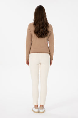 Kad_n Ta_ Slim High Waist Fit Jean Pantolon