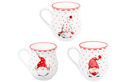 Набор 3 кружек 350 мл 11,5*9*9,5 см Весёлые гномики бочонок - Elan gallery фото 4