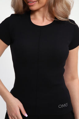 Футболка женская с швом и стразами ФЖ-002