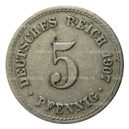 5 пфеннигов 1907 года A Германия