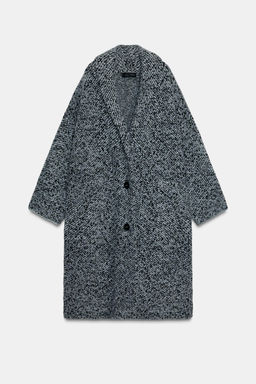 KNIT COAT WITH WRAPAROUND COLLAR - Zara фото 3