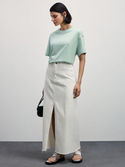 Базовая футболка оверсайз из хлопка / Zarina  фото 2