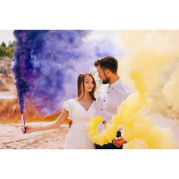 Цветной дым жёлтый, заряд 1,75 дюйма, МАКСИ, очень высокая интенсивность, 30 сек, 11,5 см - Simaland фото 3