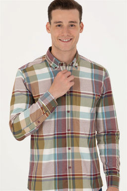 U. S. Polo Assn Мужская рубашка Lumberjack бордовая красная - U.s. polo assn фото 4