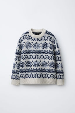 PRINTED WOOL JUMPER