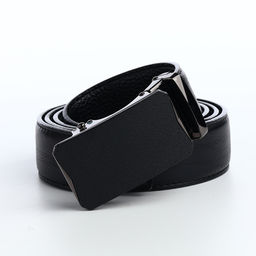 Ремень мужской, регулируемая длина, ширина 3.6 см, пряжка автомат, чёрный