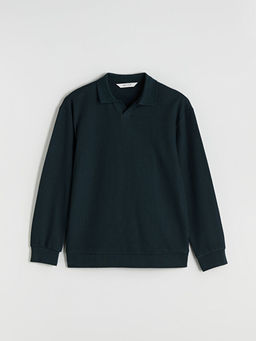 Polo Yaka Erkek Sweatshirt