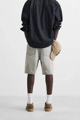 STRAIGHT-LEG DENIM BERMUDA SHORTS - Zara фото 33