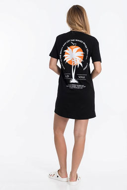 Футболка-платье М324223Пб черный - Елена фото 3