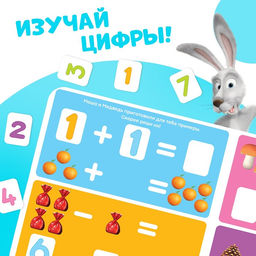 Магнитная книга с заданиями Цифры, 8 стр., 36 магнитов, Маша и Медведь  фото 10