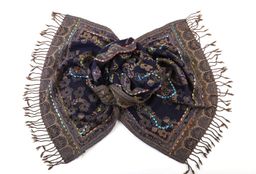 Палантин с вышивкой (шерсть вареная) в ассортименте №Тк906/12