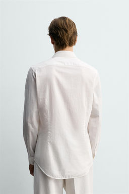 CAMISA REGULAR FIT ALGOD?N / Blanco - Zara фото 3