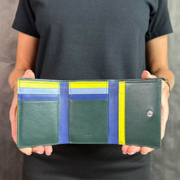 Итальянский женский кожаный кошелек DuDu серии Corsica | зеленый - Dudubags фото 8