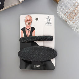 Цена за 2 шт. Заколка - автомат для волос «Звёздное небо», набор 2 шт., 9 см и 7.5 см