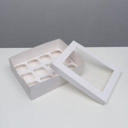 Коробка для 12 капкейков с окном, 32.5×25.5×10 см