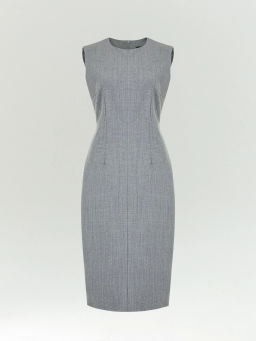 Платье-футляр миди из тонкой шерсти, PL1633/erin - Emka фото 5