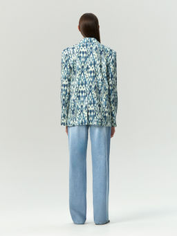 Жакет прямого кроя с принтом ЕМКА