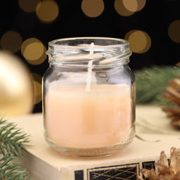 Цена за 2 шт. Ароматическая свеча в банке Капучино, 6.4?6 см