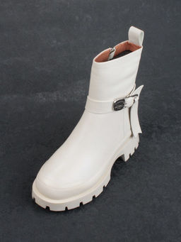 04-M3-L813 BEIGE Ботинки зимние женские (натуральная кожа, натуральный мех)