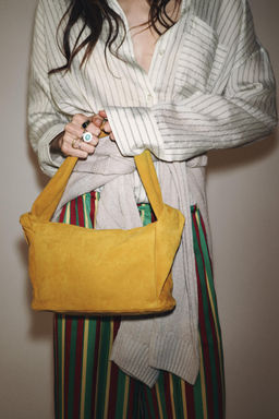 SPLIT SUEDE HANDBAG - Zara фото 3