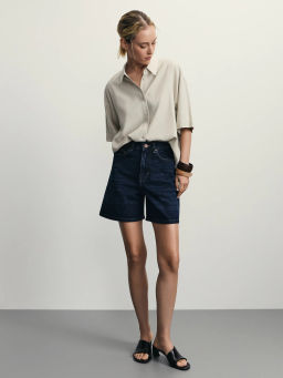 Джинсовые шорты А-силуэта / Zarina  фото 2