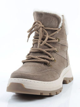 04-PAAG97-1Z KHAKI Ботинки зимние женские (натуральная замша, 100% шерсть)