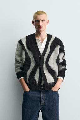 BRUSHED JACQUARD CARDIGAN - Zara фото 10