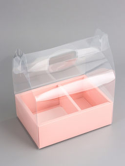 Коробка с PVC для цветов и десертов 26?18?30 см, розовый - UPAK LAND фото 2
