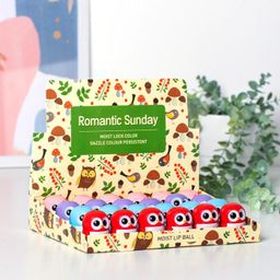 Цена за 24 шт. Бальзам для губ Сова, микс цветов и ароматов