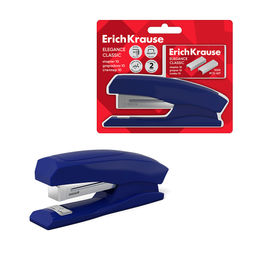 АКЦИЯ Цена за 12 шт. Степлер №10 в комплекте со скобами ErichKrause Elegance Classic до 20 листов, ассорти (в пластиковом блистере по 1 шт.)