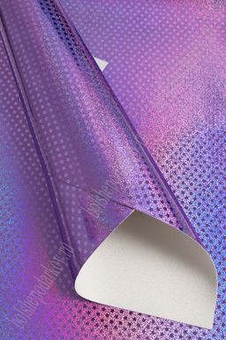 Кожзам голографик "Звездочки" А4 (5 листов) SF-5839, сиреневый №10