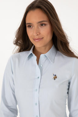 Kad_n A__k Mavi Uzun Kollu Basic G_mlek Sepette S_rpriz _ndirim - U.s. polo assn фото 2