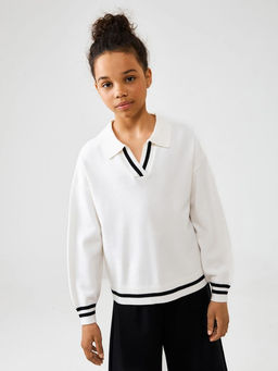 ACOOLA / Джемпер детский для девочек Tea белый