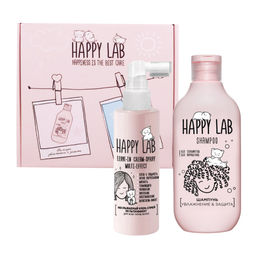 Happy Lab Набор средств для ухода за волосами / Шампунь Увлажнение & Защита + Крем-спрей мультиэффект, 300 мл, 200 мл