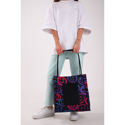 Сумка - шопер с нашивкой NAZAMOK Улыбка, 40387 см  фото 10