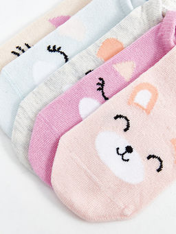 Desenli K?z ?ocuk Patik ?orap 5li - Waikiki фото 3